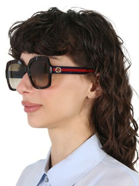 Gucci Women Sunglasses Havana Brown Gradient Square GG0036S 004 NEW AUTHENTIC main image 4